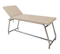 Gima Table D'EXAMEN - capacité 120 kg, Chrome - Matelas Beige
