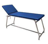 GIMA, TABLE D'EXAMEN - capacité 120 kg, chrome - matelas bleu
