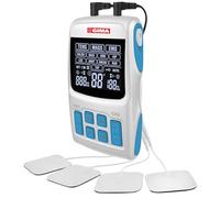 GIMA - Tens Care 3 en 1 à 2 canaux avec fonction de massage et d’électrostimulation musculaire et nerveuse transcutanée, 36 programmes, 28406