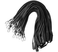 Gimars 15PCS Lanières de Cou avec Mousqueton, Cordon de Cou 45cm à Fermeture Rapide pour Porte-Badge, Porte-Cartes, Porte-Clé, Noir