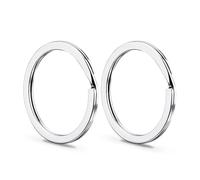 Gimars 20 Pcs Porte-clés en 316 Acier Inoxydable, Anneaux Ф25mm Plats Homme et Polyvalents pour Tous les Types de Clés, Porte Clef Mousquetons pour Bricolage, Organisation, Cadeaux, Argenté