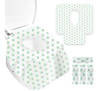 Gimars 30 Pcs de Couvertures de Siège de Toilette Jetables Antibactériennes, 62x65 cm, Couvertures de Siège pour Adultes et Enfants, Biodégradable et Imperméable, pour Toilettes, Voyage, Camping