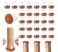 Gimars 32 Pcs Protection Pied de Chaise en Silicone avec Feutre XS