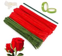 Gimars 330PCS Cure Pipe pour Bouquet de Roses, Kit de Fil Chenille avec Ruban Adhésif，Instruction pour Travaux Manuels, Loisirs Créatifs, Décorations, Artisanats Cadeaux