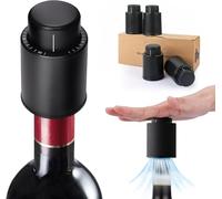 Gimars 4 Pcs Bouchons de Bouteille Vin sous Vide pour Champagne/Vin, Pompe à Vide à Vin avec Échelle de Temps, Bouchon Vin Vide Air Réutilisable, Meilleur Cadeau pour Les Amateurs de Vin