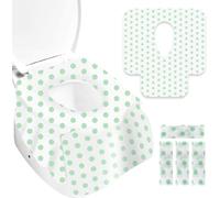 Gimars 40 Pcs Protection Toilettes Jetables 60 * 65cm en Non Tissé Imperméable, Housses de Siège de Toilettes Portable et Antibactérien, Emballé Individuellement pour Enfants ou Toilettes Publiques