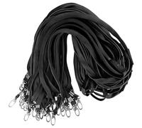 Gimars 50PCS Lanières de Cou avec Mousqueton, Cordon Cou Porte-Badge 45cm à Fermeture rapide pour Porte- Cartes, Clé, Noir