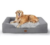 Gimars Lit orthopédique épais de 9,5 cm pour Chiens de très Grande Taille, lit de Soutien pour Chien avec Mousse 28D, Housse Amovible Lavable, Doublure imperméable pour Chiot, Senior, Malade