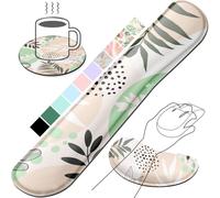 Gimars Ensemble de repose-poignet en mousse à mémoire de forme en tissu soyeux et superfin, support de poignet ergonomique pour clavier, souris et clavier pour soulager la douleur, confortable pour le