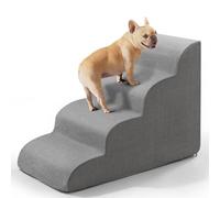 Gimars Escalier en Mousse 30D Extra Large et Robuste pour Lits Hauts 50,8 cm de Haut, 4 marches pour Chiens de Petite, Moyenne et Grande Taille, escalier antidérapant, Facile à Nettoyer, Amovible et