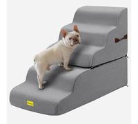 Gimars Escalier pour Chien en Mousse Extra Large et Robuste pour Lits Hauts,Escalier pour Animaux de Compagnie à 5 marches pour Petits Chiens de Taille Moyenne