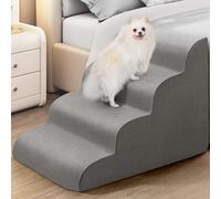 Gimars Escalier pour Chien en Mousse Haute Densité 30D pour Lits Hauts pour Chiens, Escaliers Antidérapants pour Animaux De Compagnie, Housse Amovible Et Lavable pour Canapé, Canapé