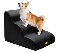 Gimars Escalier Robuste Extra Large pour Chiens en Mousse Haute densité 30D pour Lits surélevés, pour Petits et Moyens Chiens, escalier Anti-dérapant pour Animaux de Compagnie