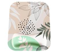 Gimars Grand Tapis de Souris Ergonomique en Mousse à mémoire de Forme avec Base antidérapante pour Ordinateur Portable, Ordinateur, Jeux et Bureau, sous-Verre Inclus Beige Morandi