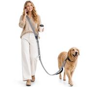 Gimars Laisse Main Libre Chien Renforcée, Multifonctionnelle pour Courir | 1,6-2,4 m, ceinture laisse chien, sangle renforcée, poignée rembourrée, réfléchissante, attache voiture, chiens moyens/grands
