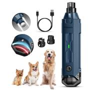 Gimars Lime à Ongles pour Chien Réglable 6 Vitesses Broyeur à Ongles pour Chien avec Double Lumière LED, Broyeur à Ongles pour Animaux De Compagnie, Rechargeable Lime Ongles Chien par USB, Orange