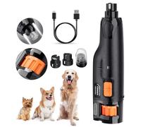 Gimars Lime à Ongles pour Chien Réglable 6 Vitesses Broyeur à Ongles pour Chien avec Double Lumière LED, Broyeur à Ongles pour Animaux De Compagnie, Rechargeable Lime Ongles Chien par USB