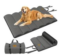Gimars Lit d'extérieur amélioré avec Film imperméable, Facile à Enrouler avec Boucle, Grand lit de Voyage pour Chiens de Taille Moyenne et Grande Taille, Portable, Pliable, Lavable pour Le Camping