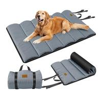 Gimars Lit d'extérieur amélioré avec Film imperméable, Facile à Enrouler avec Boucle, Grand lit de Voyage pour Chiens de Taille Moyenne et Grande Taille, Portable, Pliable, Lavable pour Le Camping