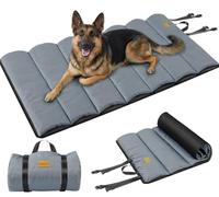 Gimars Lit d'extérieur XL amélioré avec Film imperméable, Facile à Enrouler avec Boucle, Grand lit de Voyage pour Chiens de Grande et très Grande Taille, Portable, Pliable, Lavable pour Le Camping