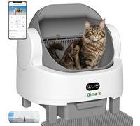 Gimars Litière autonettoyante Open Top Design pour Plusieurs Chats et Chats âgés, contrôle par Application avec capteurs de sécurité, Faible Odeur, Comprend des Sacs Poubelle et Un Tapis de litière