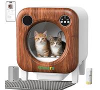 Gimars Litière pour Chat XXL 90 L Anti-pincement avec contrôle par Application, bac à litière Automatique pour Chat avec Tapis, Sacs poubelles et marchepied, Triple capteurs et contrôle des odeurs