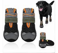 Gimars Lot de 2 Chaussures pour Chiens de Compagnie, Bottes en Maille Respirante avec Sangles réfléchissantes, Semelle antidérapante Robuste, Protection des Pattes pour Trottoir Chaud d'été, Marche