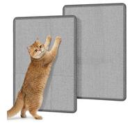 Gimars Lot de 2 Tapis Griffoir Chat Sisal 60x40cm, Tapis pour Chat Anti-Griffe, Protection Meubles & Canapé, Autocollant Antidérapant Grand Format, Alternative Durable au Carton, Gris