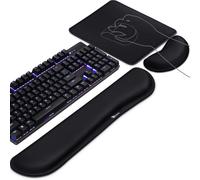 Gimars Lot de 3 tapis de souris en mousse mmoire de forme pour clavier, repose-poignet, support de poignet pour une saisie facile, soulagement