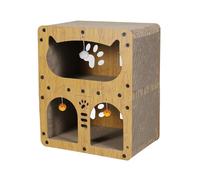 Gimars Maison pour chat double couche grain bois MZB-DH-M