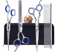 Gimars Professionelle 4CR-Edelstahl-Sicherheits-Hundepflegeschere mit runder Spitze, robuste,titanbeschichtete Tierpflegeschere für Hunde, Katzen und andere Tiere