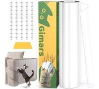 Gimars Protection Canapé Chat Anti Griffe 20cm x 5m, Film Adhésif Transparent pour Meubles, Mur, Porte - Contre Les Griffes de Chats et Chiens