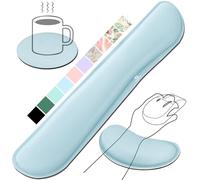 Gimars Repose Poignet Clavier, Reposes-Poignets Souris Ergonomique en Mousse à Mémoire, Support Tapis de Clavier Repose Gel avec Base Antidérapant pour Bureau Gamer, Ordinateur MAC, Bleu Ciel