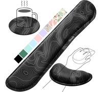 Gimars Repose Poignet Clavier, Reposes-Poignets Souris Ergonomique en Mousse à Mémoire, Support Tapis de Clavier Repose Gel Coude avec Base Antidérapant en PU pour Bureau Gamer, Ordinateur MAC