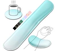 Gimars Repose Poignet Clavier, Reposes-Poignets Souris Ergonomique en Mousse à Mémoire, Support Tapis de Clavier Repose Gel avec Base Antidérapant pour Bureau Gamer, Ordinateur MAC, Dégradé de Bleu