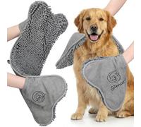 Gimars Serviette chenille pour chien avec poches, 32 x 82 cm, absorbante et séchage rapide
