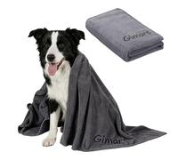 Gimars Serviette de séchage pour animaux 140×70 cm, 1 pack, gris