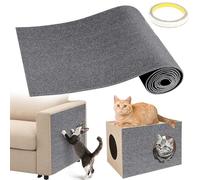 Gimars Tapis à gratter Autocollant épais pour Chat, 40 × 200 cm, Tapis d'escalade à découper, Protection de Meubles Anti-Rayures pour canapé, Mur, Sol, Tapis (Gris)
