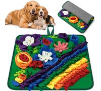 Gimars Tapis de Fouille Chien Tapis Fouille Chien Interactif Jouet Interactif pour Stimulation Mentale Anti-ennui Entraînement Olfactif Tissu Polaire Antidérapant 50×50cm pour Chiens de Toutes Tailles