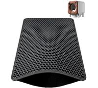 Gimars Tapis de litière pour Chat - 58 x 43 cm - Grand Tapis Double Couche en nid d'abeille - Facile à Nettoyer - Antidérapant - Lavable et résistant aux urines - Gris foncé
