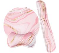 Gimars Tapis de souris ergonomique avec repose-poignet en fibre superfine douce et lisse, repose-poignet confortable en mousse à mémoire de forme pour soulager la douleur, ordinateur, jeux, bureau