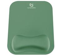 Gimars Tapis de Souris Ergonomique avec Repose-Poignet en Mousse à Mémoire de Forme, Grand Gaming Mouse Pad avec Base Antidérapante pour Soulager la douleur, PC MAC Ordinateur Gamer Bureau, Vert Foncé