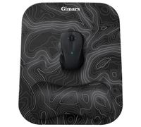 Gimars Tapis de Souris, Tapis de Souris Ergonomique Repose Poignet Gel, Grand Support Mouse Pad avec Base Antidérapante pour Ordinateur, Gamer Bureau, Dessous de Verre Gratuit Inclus, Carte