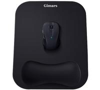 Gimars Tapis de Souris, Tapis de Souris Ergonomique Repose Poignet Gel, Grand Support Mouse Pad avec Base Antidérapante pour Ordinateur, Gamer Bureau, Dessous de Verre Gratuit Inclus, Noir