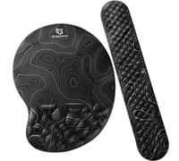 Gimars Tapis de Souris Ergonomique Repose Poignet Clavier, Tapis Souris Clavier Repose Poignet Gel avec Points de Massage, Mouse Pad Reposes-Poignets avec Base Antidérapante en PU pour Gaming Bureau