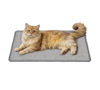 Gimars Tapis Griffoir Chat Sisal 50x30cm, Tapis pour Chat Anti-Griffe, Protection Canapé & Mur, Autocollant Antidérapant Ultra Stable, Résistant sans Miettes, Attire Le Chat Naturellement, Gris