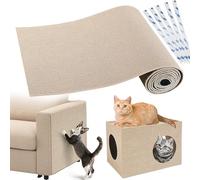 Gimars Tapis à gratter Autocollant épais pour Chat, 40 × 200 cm, Tapis d'escalade à découper, Protection Anti-Rayures pour canapé, Mur, Sol, Tapis (Kaki)