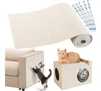 Gimars Tapis Griffoir pour Chat Adhésif Épais 40 × 200 cm, Griffoir Chat Canapé à Découper, Protection Canapé Chat et Meubles Anti-Rayures, Mur et Sol, Bandes Adhésives Incluses, Blanc