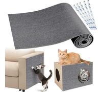 Gimars Tapis à gratter Autocollant épais pour Chat, 40 × 200 cm, Tapis d'escalade à découper, Protection de Meubles Anti-Rayures pour canapé, Mur, Sol, Tapis (Gris)
