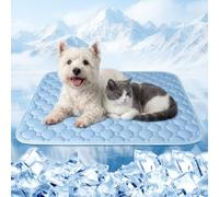 Gimars Tapis Rafraîchissant Chien avec Surface Fraîche Ice-Silk, Tapis d'Été Lavable et Imperméable pour Chiens et Chats, Tapis Antidérapant Pliable pour Cage Canapé Sol Voiture,60×50cm